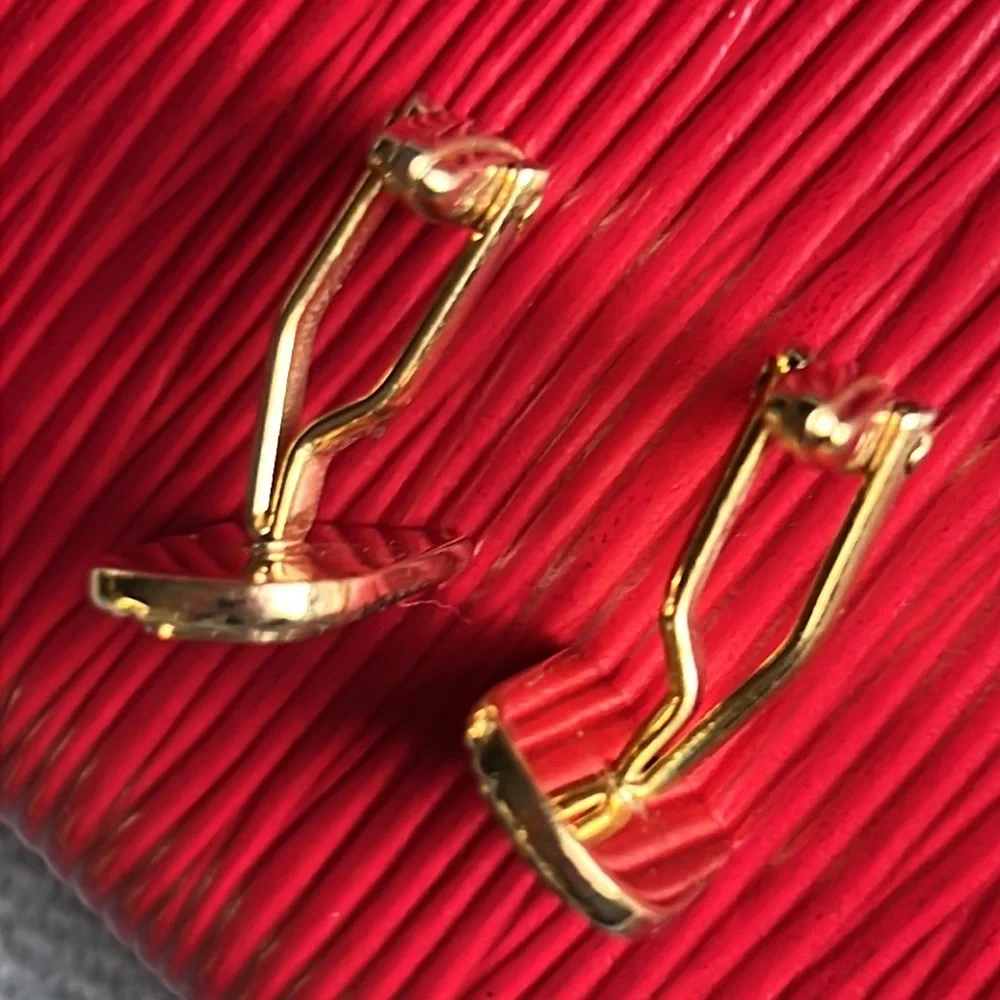 Christian Dior Men's Cuff links Gold & Silver Tone Vintage authentic